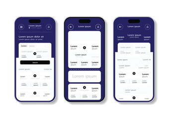 3D Vector illustration of flat style UI or UX design.