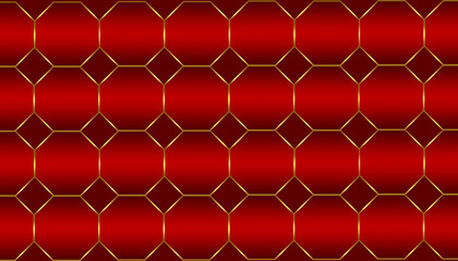 Red gold luxury polygon seamless pattern abstract background	