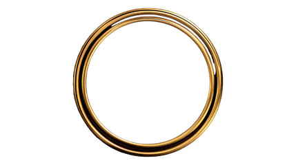 Circular golden frame on a black background