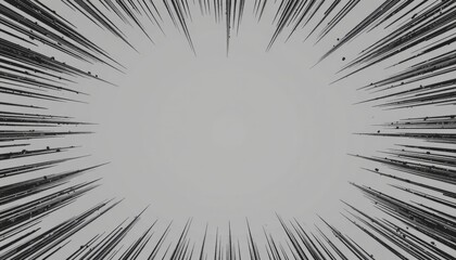 Abstract Radiating Light Pattern with Dynamic Lines and Energy Effect Against a Neutral Background