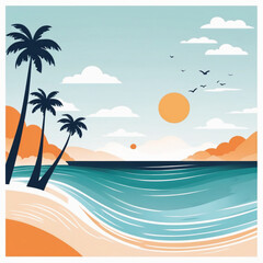 palm trees on the beach