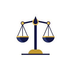 Unbalanced Justice Scale Vector Illustration