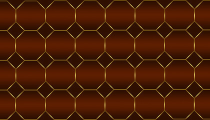 Brown gold luxury polygon seamless pattern abstract background	