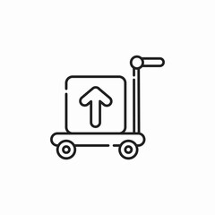 warehouse trolley icon sign vector