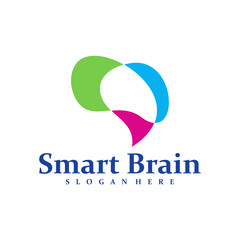 Colorful Brain logo design concept vector. Brain Care Logo Design Template. Creative Symbol. Icon
