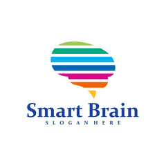 Colorful Brain logo design concept vector. Brain Care Logo Design Template. Creative Symbol. Icon