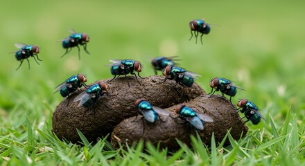 insects on animal waste