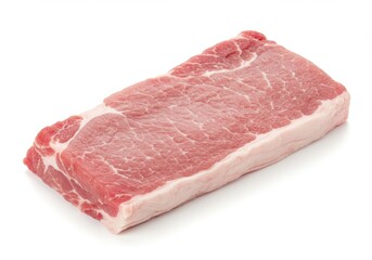 Raw pork steak isolated on white background