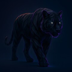 tiger on black background