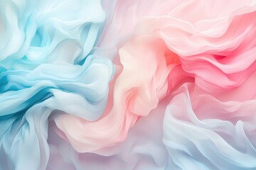 Fototapeta premium Abstract pastel pink and blue silk fabric texture