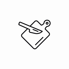 cutting surface icon sign vector