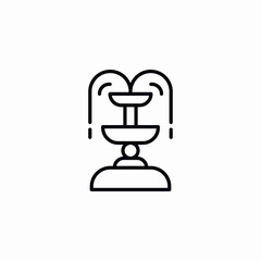 fountain decoration icon sign vector