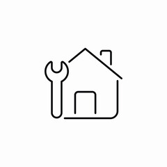 house repair icon sign vector