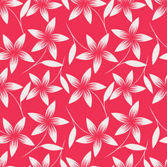 Hand drawn flowers seamless pattern