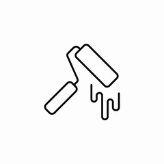 roller paint icon sign vector