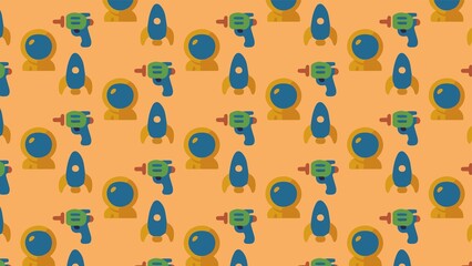 Astronomy space alien vector pattern design 