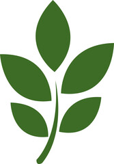 Green Leaf Illustration Nature's Simple Beauty, Eco-Friendly Design Element, Organic Symbol, Botanical Vector Graphic,  Perfect for Eco-Conscious Projects and Branding