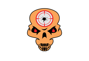 Skull logo art face icon design, edgy gothic symbol, dark style vector, modern skull illustration, bold graphic SVG file