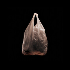 Bag of trash in dark space