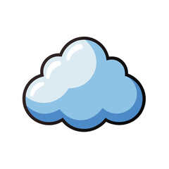 Cloud Vector Icon on white background