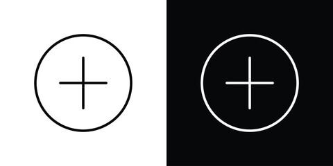Obraz premium Add icon. Simple element illustration. outline and flat symbol design