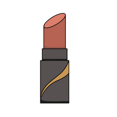 Red lipstick vector art with transparent background.
