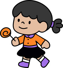 cartoon happy halloween fun illustration spooky slogan t-shirt decoration 