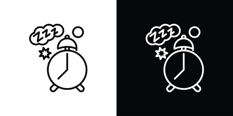 Alarm snooze icon. Simple element illustration. outline and flat symbol design