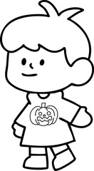 cartoon happy halloween fun illustration spooky slogan t-shirt decoration 