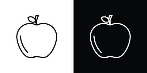 Apple icon. Simple element illustration. outline and flat symbol design