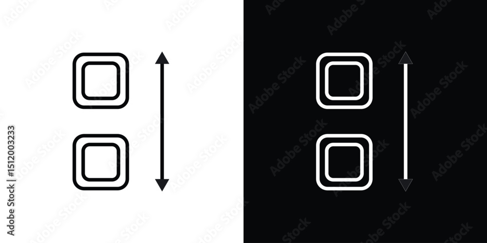 Poster apps sort icon. simple element illustration. outline and flat symbol design