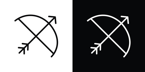 Archery icon. Simple element illustration. outline and flat symbol design
