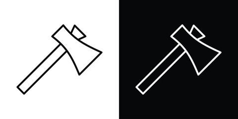 Axe icon. Simple element illustration. outline and flat symbol design