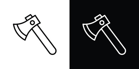 Axe icon. Simple element illustration. outline and flat symbol design