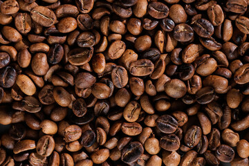 coffee, bean, texture, background, morning, top view, cafe, natural, organic, drink, retail, gourmet, beverage, ingredient, seed, roasted, crop, espresso, Roasted Coffee Bean Food Background