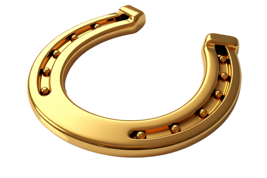 Gold Horseshoe isolated