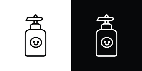 Baby shampoo icon. Simple element illustration. outline and flat symbol design