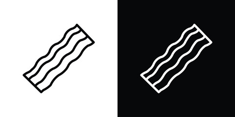 Bacon icon. Simple element illustration. outline and flat symbol design