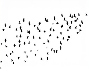 crowd of birds `