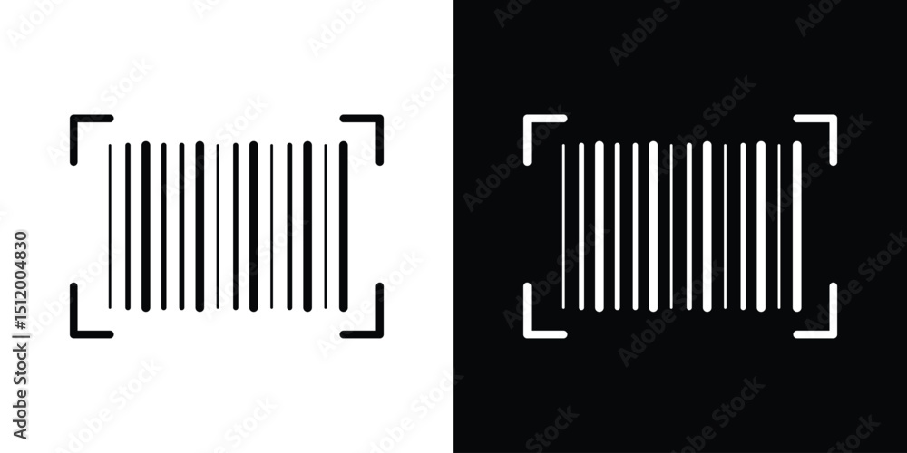Poster barcode read icon. simple element illustration. outline and flat symbol design