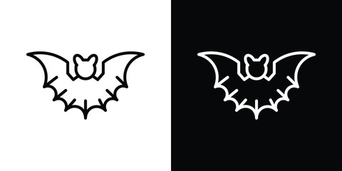 Bat icon. Simple element illustration. outline and flat symbol design