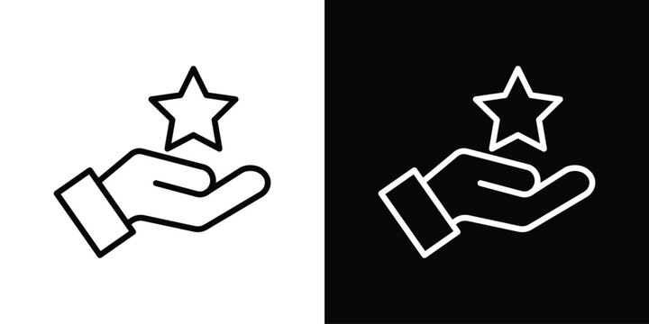 benefits icon. Simple element illustration. outline and flat symbol design