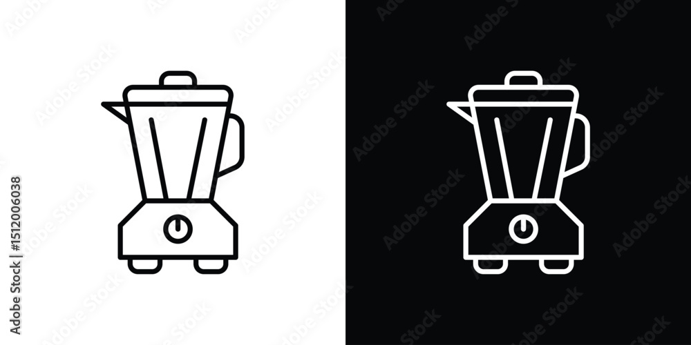 Poster blender icon. simple element illustration. outline and flat symbol design