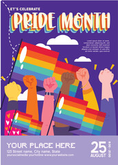 Obraz premium Pride Month Flyer