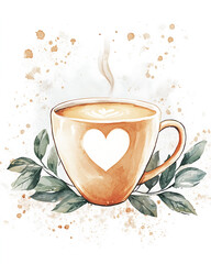 Realistic and artistic illustrations of coffee beans, brewing equipment, coffee cups, baristas, coffee farms, roasting processes, and café scenes