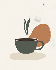 Realistic and artistic illustrations of coffee beans, brewing equipment, coffee cups, baristas, coffee farms, roasting processes, and café scenes