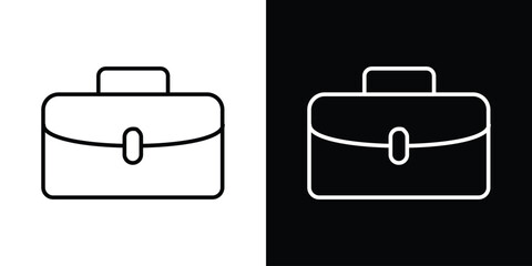 Briefcase icon. Simple element illustration. outline and flat symbol design