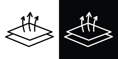 Breathable leather icon. Simple element illustration. outline and flat symbol design