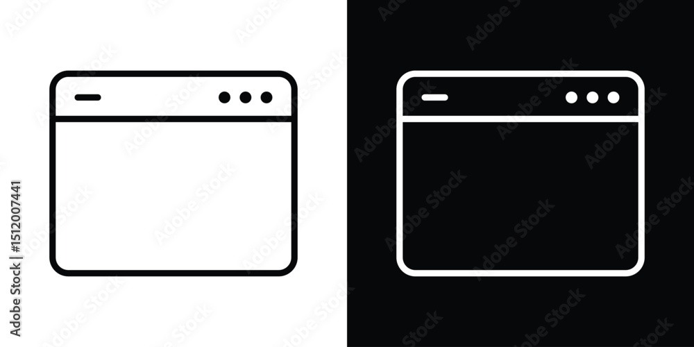 Poster browser icon. simple element illustration. outline and flat symbol design