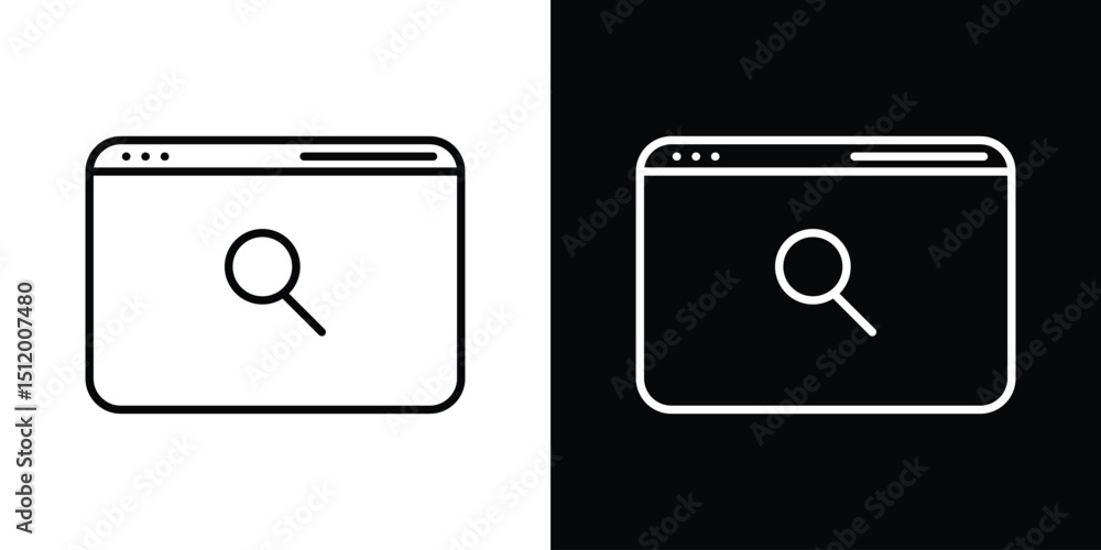 Poster browsing icon. simple element illustration. outline and flat symbol design